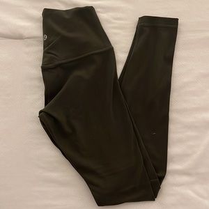 Army green lululemon align leggings